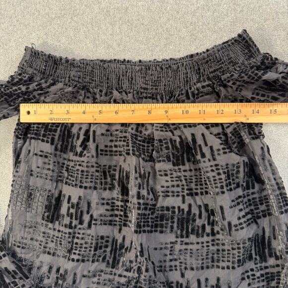 Bailey 44 Velvet Burnout Off Shoulder Blouse Women's Small Black Geometric - Picture 4 of 7